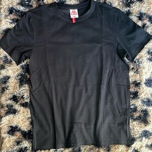 Kappa Men’s Plain Black scoop neck T shirt size L